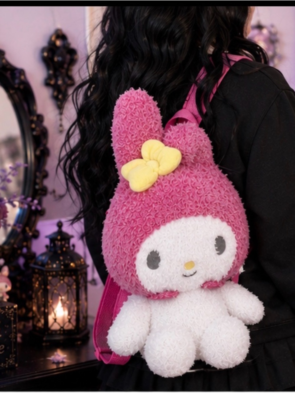 NWT Sanrio My Melody Plush Mini Backpack Pink Hello Kitty & Friends Kawaii - Picture 2 of 13